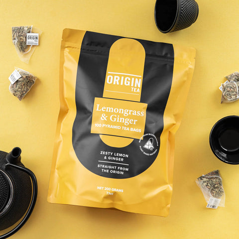 Origin Lemongrass & Ginger Pyramid Tea Bags